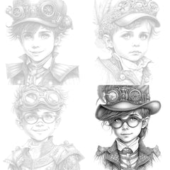 Steampunk Girl Coloring Book - CraftNest - Digital Crafting and Art