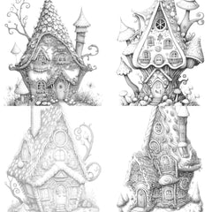 Gingerbread Fairy House Coloring Book - CraftNest - Digital Crafting and Art