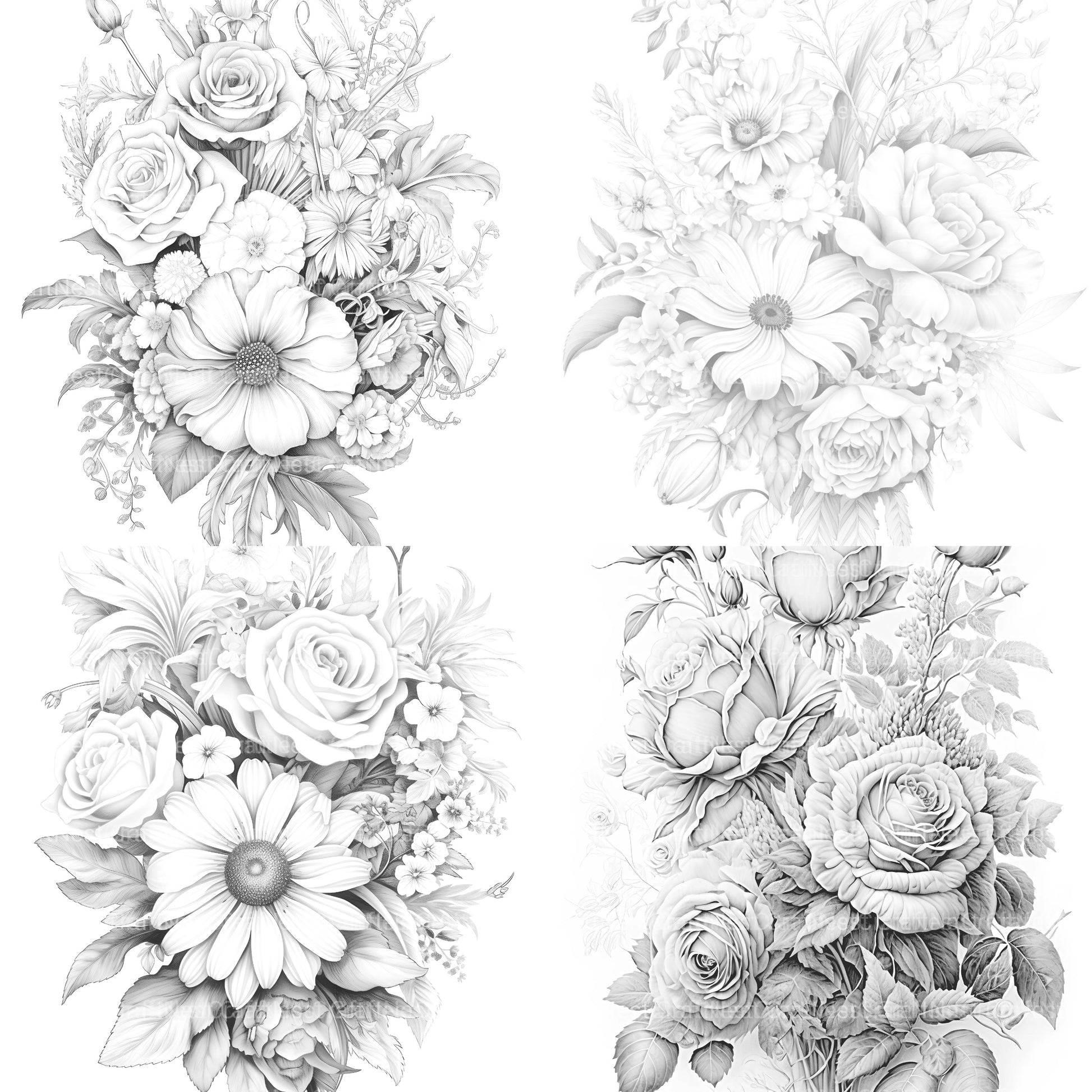 Flower Coloring Book 3 - CraftNest - Digital Crafting and Art