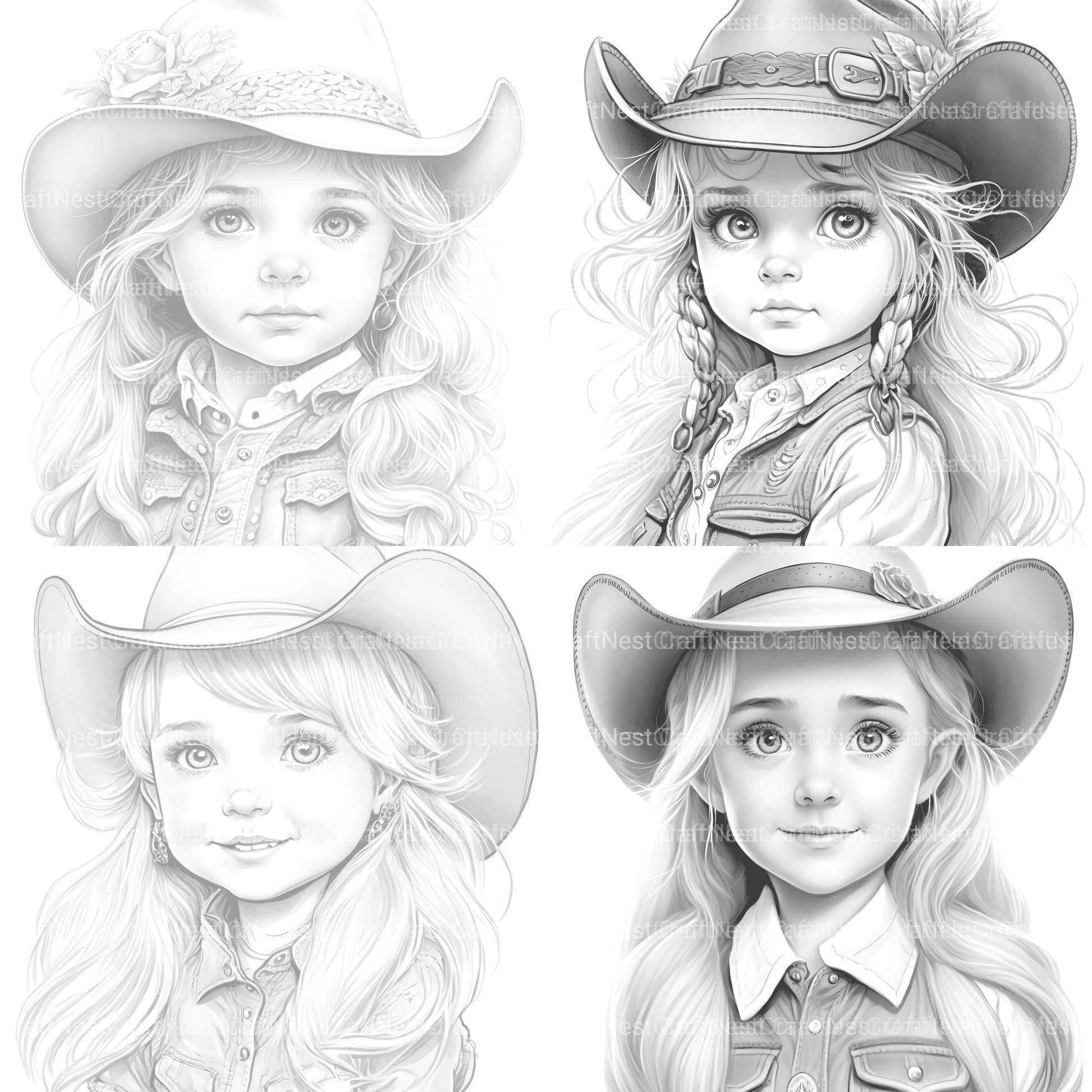 Flower Girl Coloring Book 2 - CraftNest - Digital Crafting and Art