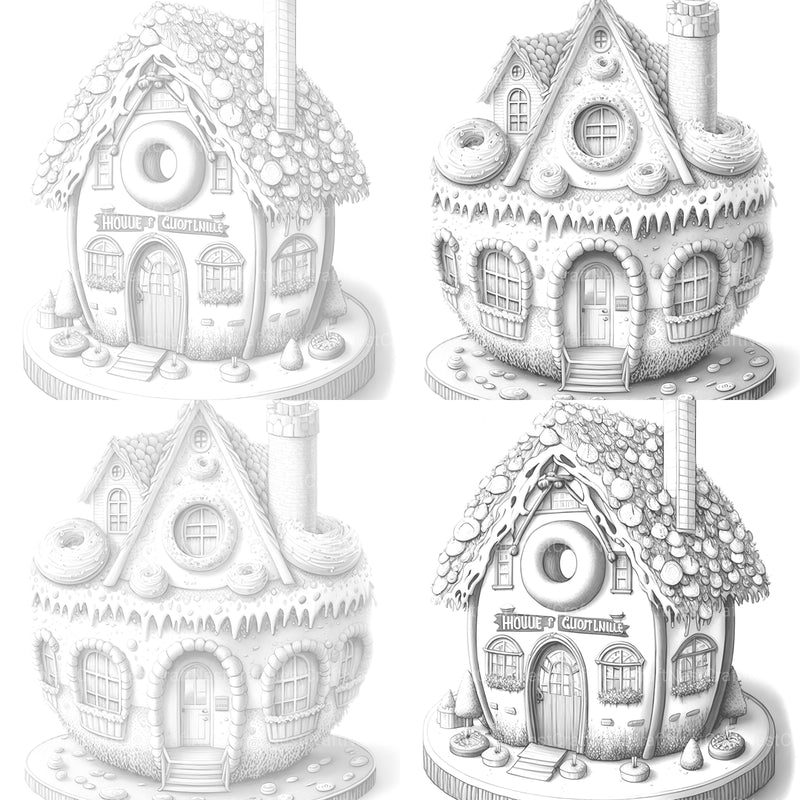 Donut House Coloring Book - CraftNest - Digital Crafting and Art