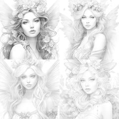 Beautiful Fairy Coloring Book - CraftNest - Digital Crafting and Art