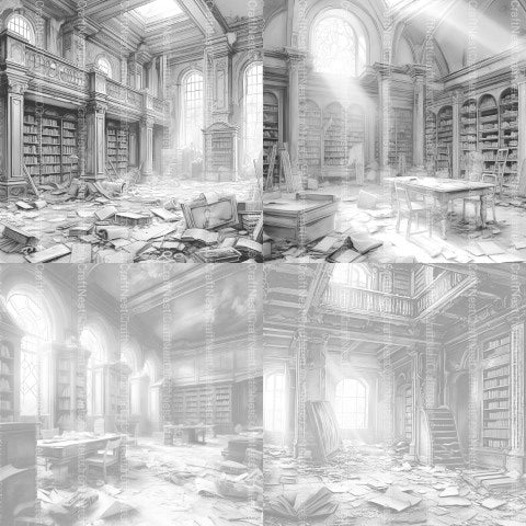 Lost Library Coloring Book - CraftNest - Digital Crafting and Art