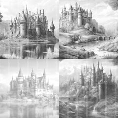 Castles Coloring Book - CraftNest - Digital Crafting and Art