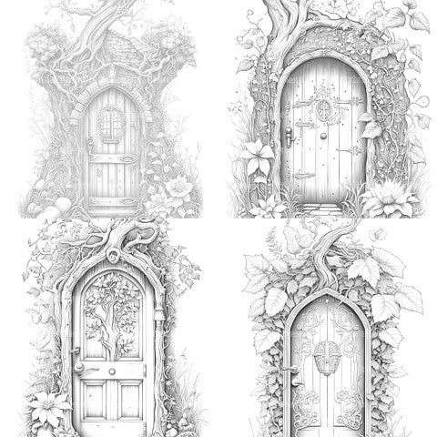 Enchanted Fairy Doors Coloring Book - CraftNest - Digital Crafting and Art