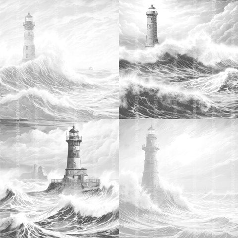 Lighthouses Coloring Book - CraftNest - Digital Crafting and Art