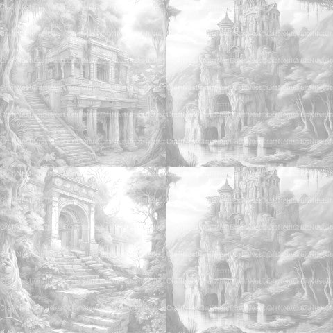 Lost Ruins Coloring Book - CraftNest - Digital Crafting and Art