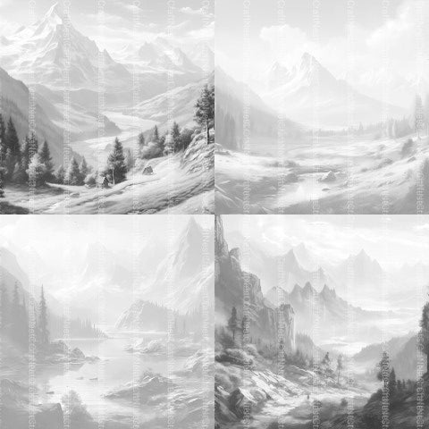 Landscape Scenes Coloring Book - CraftNest - Digital Crafting and Art