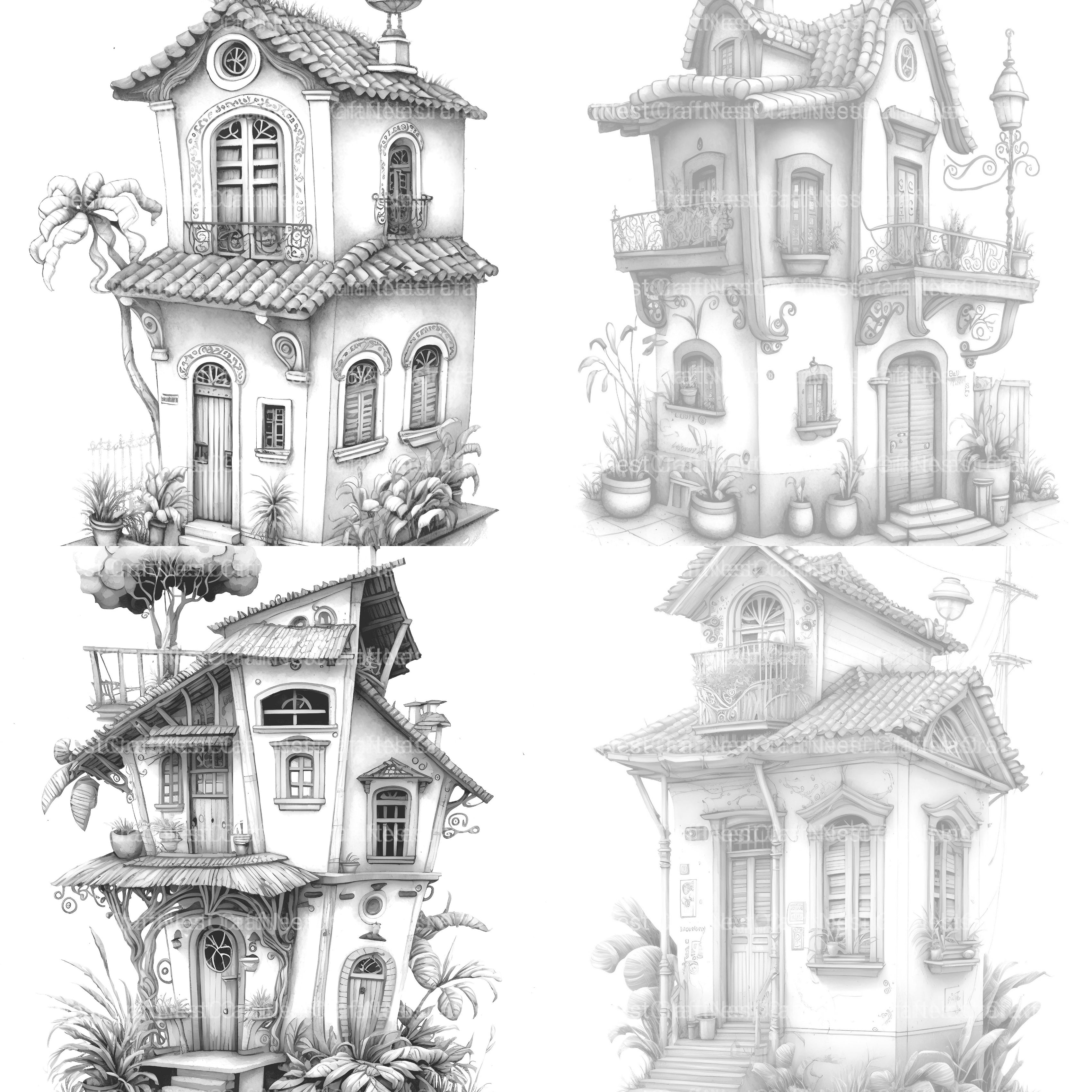 Chile Tiny House Coloring Book - CraftNest - Digital Crafting and Art
