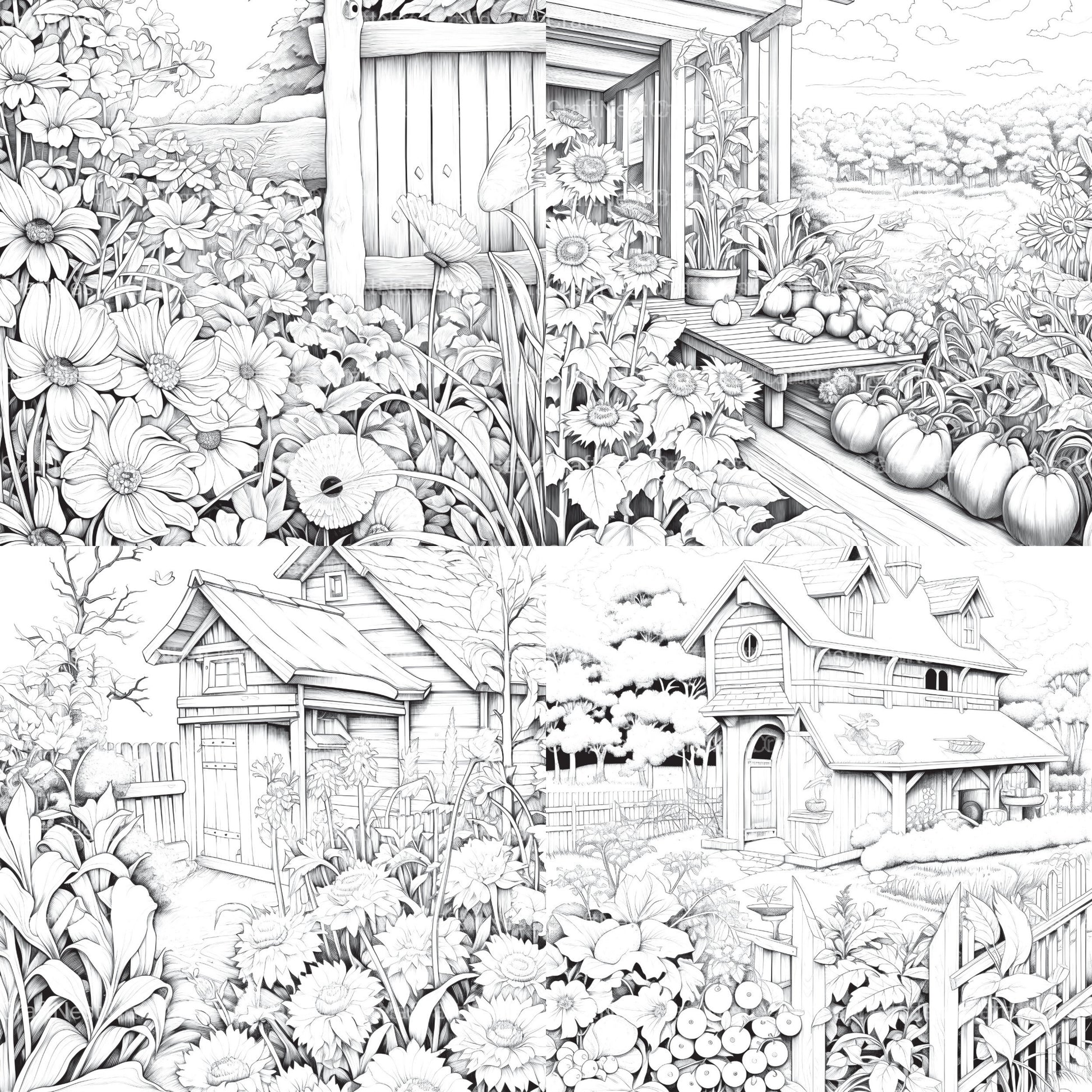Farmers Garden Coloring Book 2 - CraftNest - Digital Crafting and Art