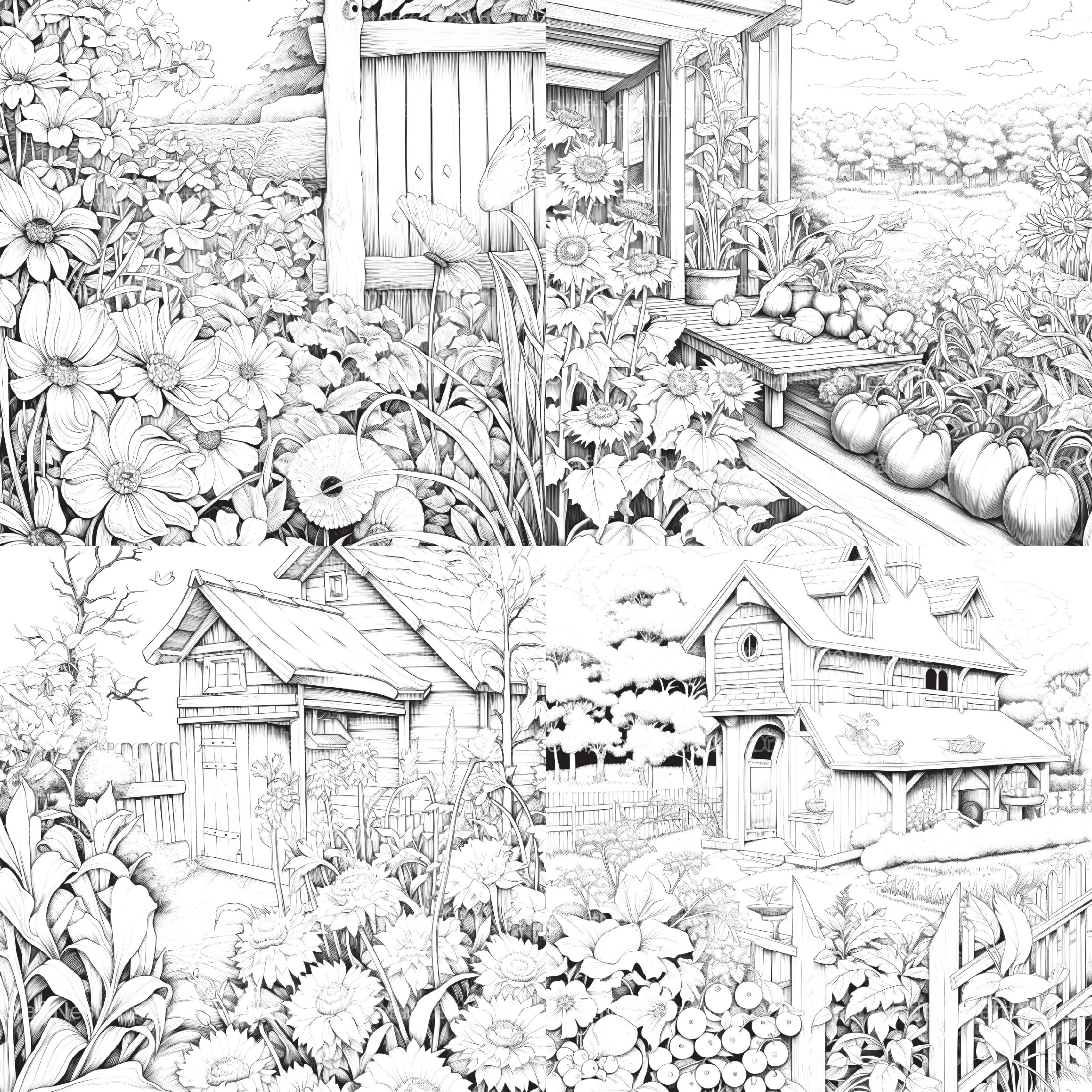 Farmers Garden Coloring Book 2 - CraftNest - Digital Crafting and Art