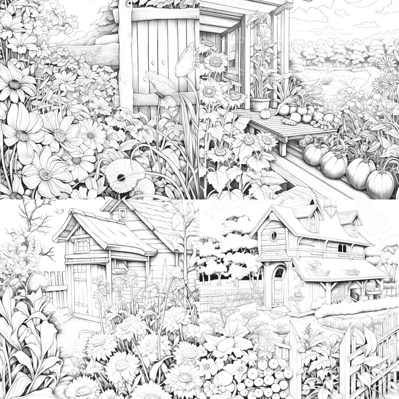 Farmers Garden Coloring Book 2 - CraftNest - Digital Crafting and Art