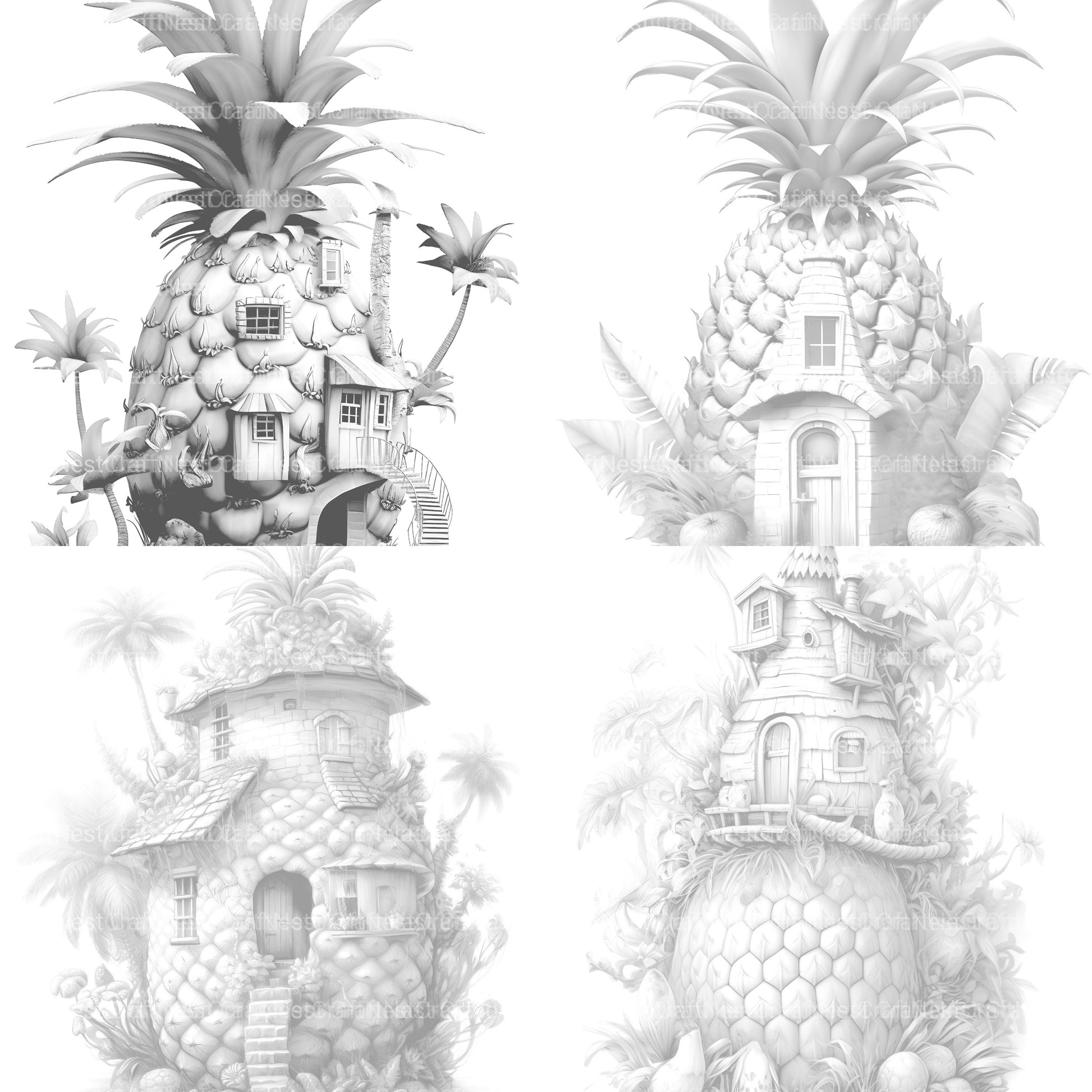 Fairy House Coloring Book - CraftNest - Digital Crafting and Art