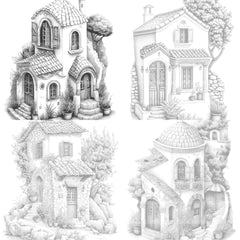 Greek Tiny House Coloring Book - CraftNest - Digital Crafting and Art