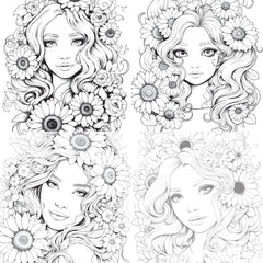 Venetian Carnival Woman Coloring Book - CraftNest - Digital Crafting and Art