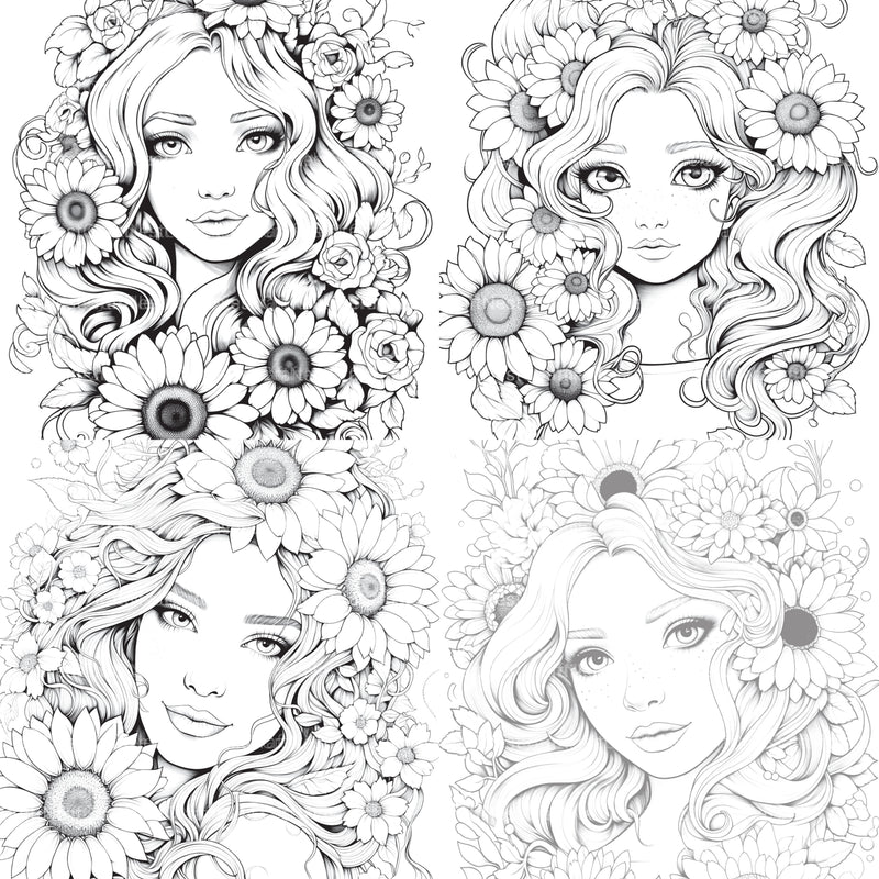 Venetian Carnival Woman Coloring Book - CraftNest - Digital Crafting and Art
