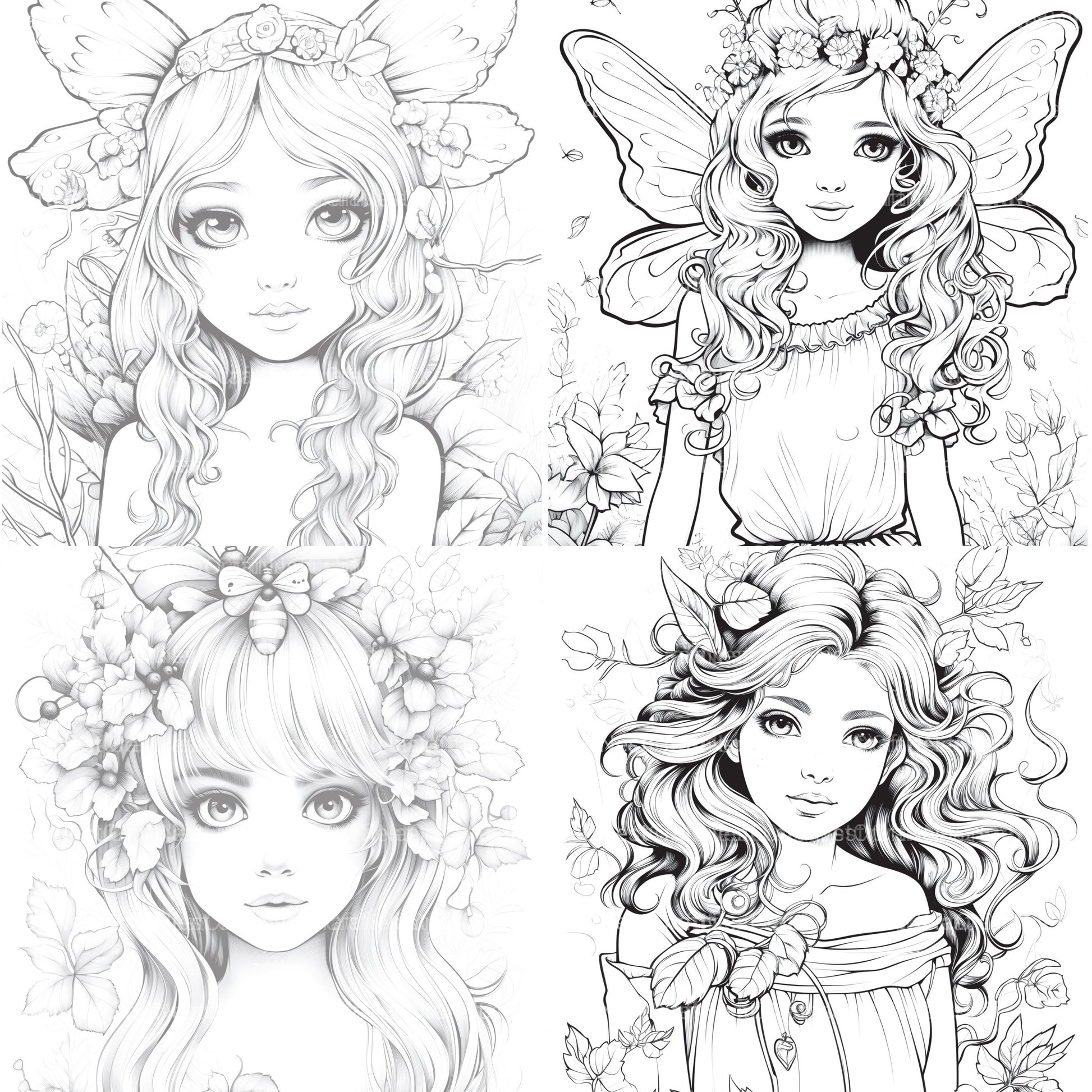 Forest Fairies Coloring Book - CraftNest - Digital Crafting and Art