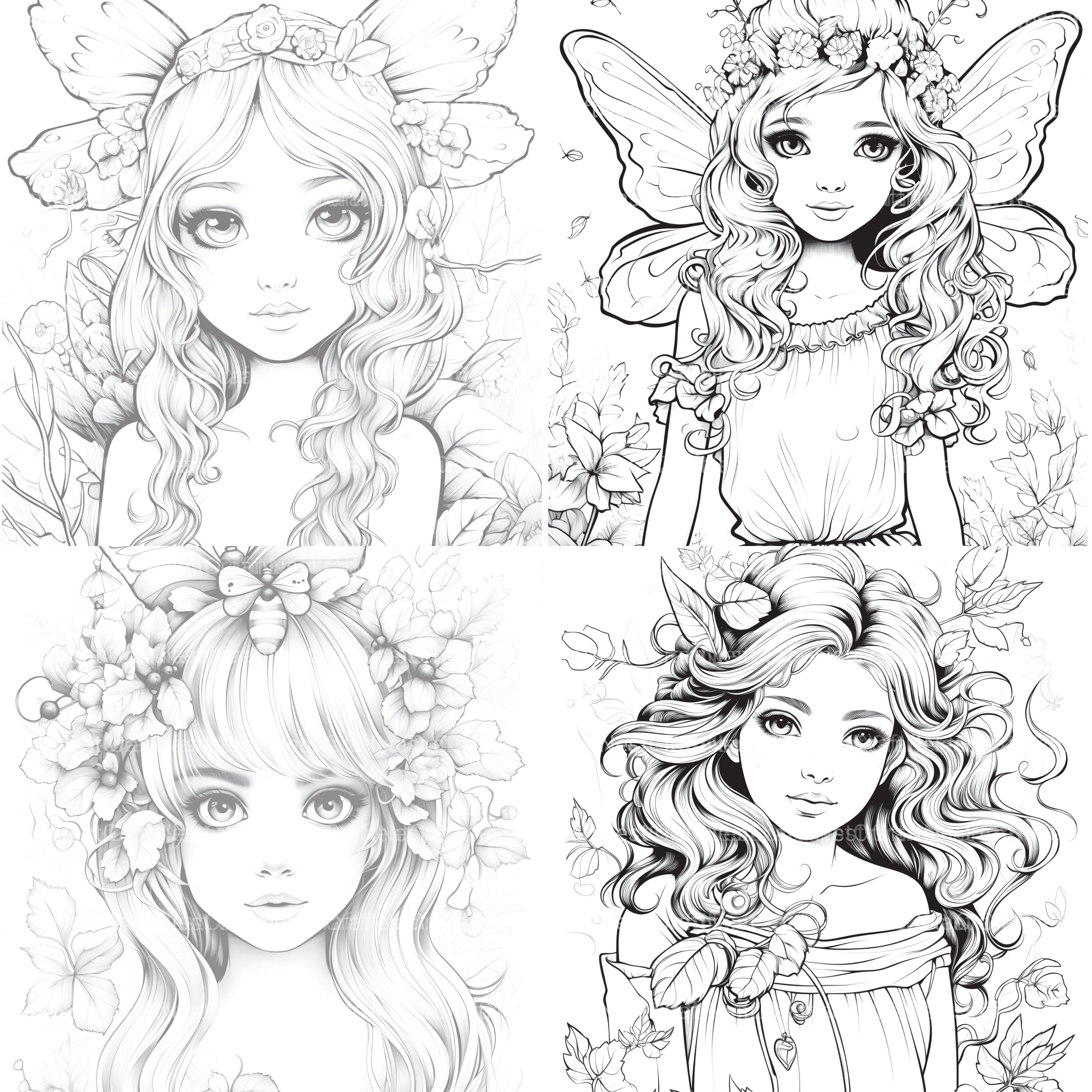 Forest Fairies Coloring Book - CraftNest - Digital Crafting and Art