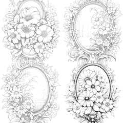 Blooming Mirror Coloring Book - CraftNest - Digital Crafting and Art