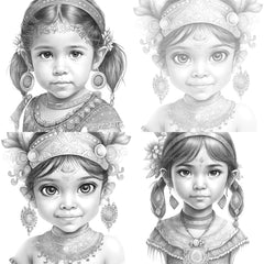 Cute Maya Girl Coloring Book - CraftNest - Digital Crafting and Art