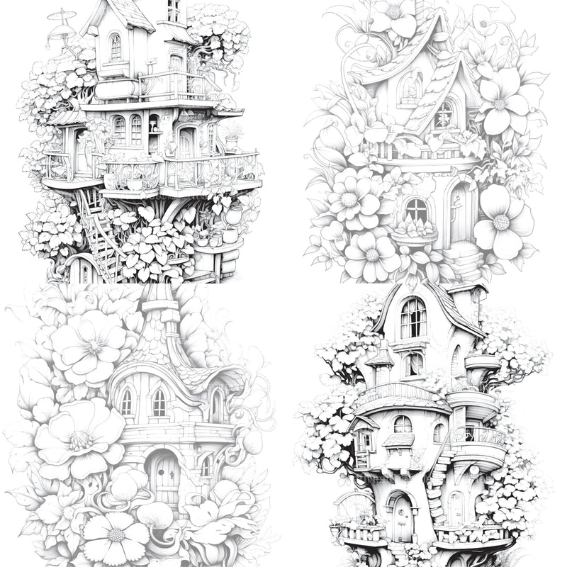 Blooming House Coloring Book - CraftNest - Digital Crafting and Art