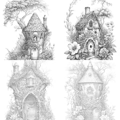 Secret Garden Fairy House Coloring Book - CraftNest - Digital Crafting and Art