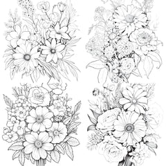 Flower Coloring Book 2 - CraftNest - Digital Crafting and Art