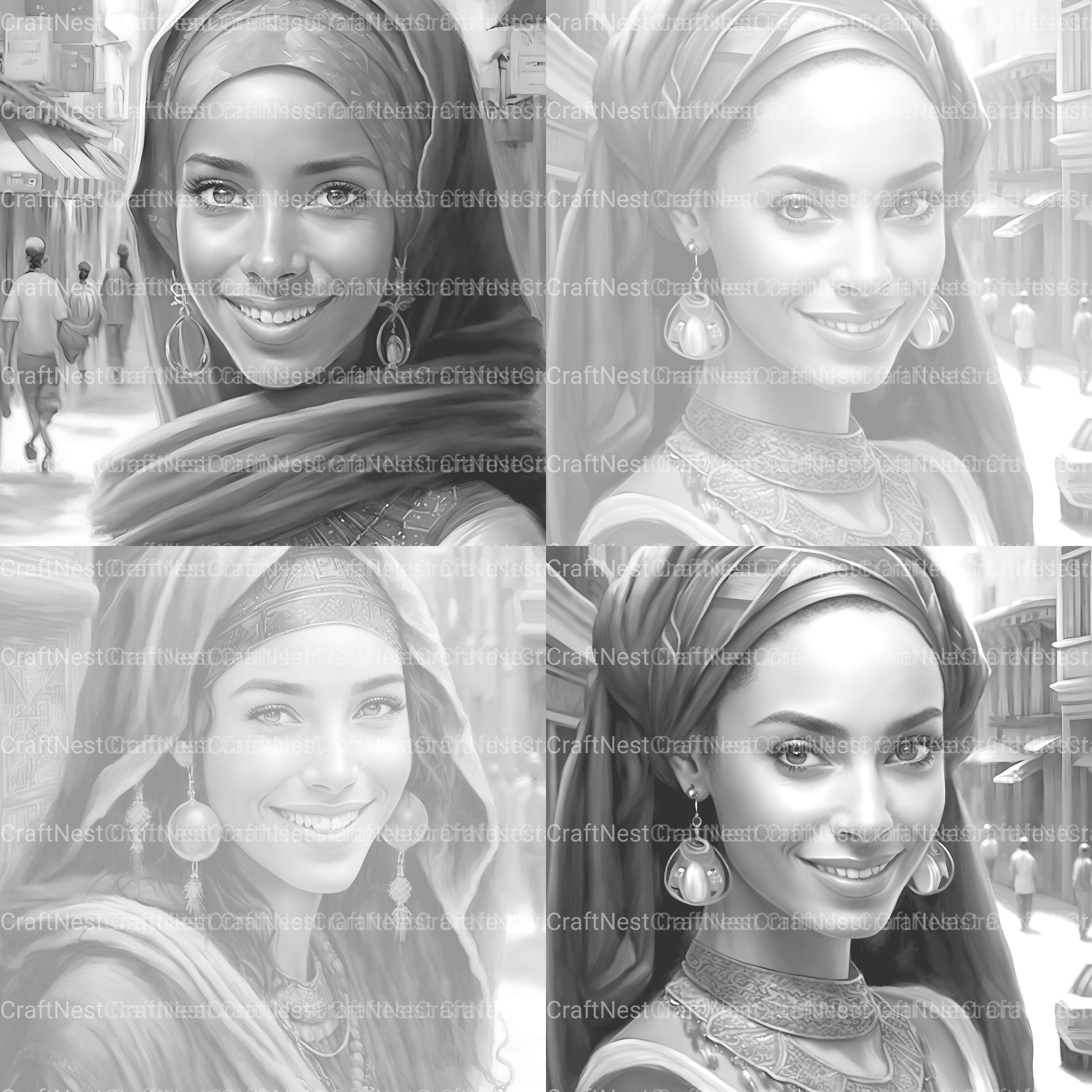 Egyptian Woman Coloring Book - CraftNest - Digital Crafting and Art