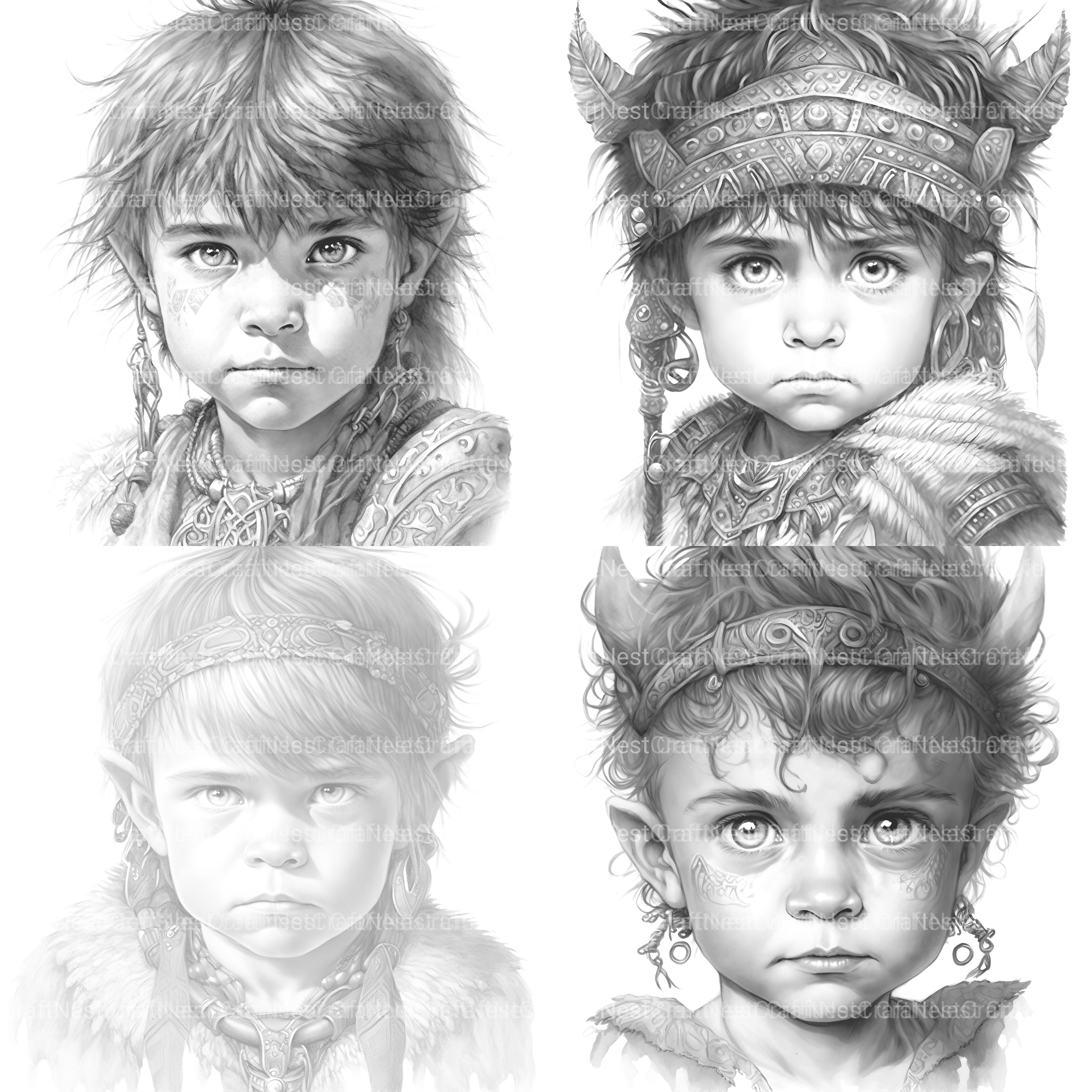 Babarian Girl Coloring Book - CraftNest - Digital Crafting and Art