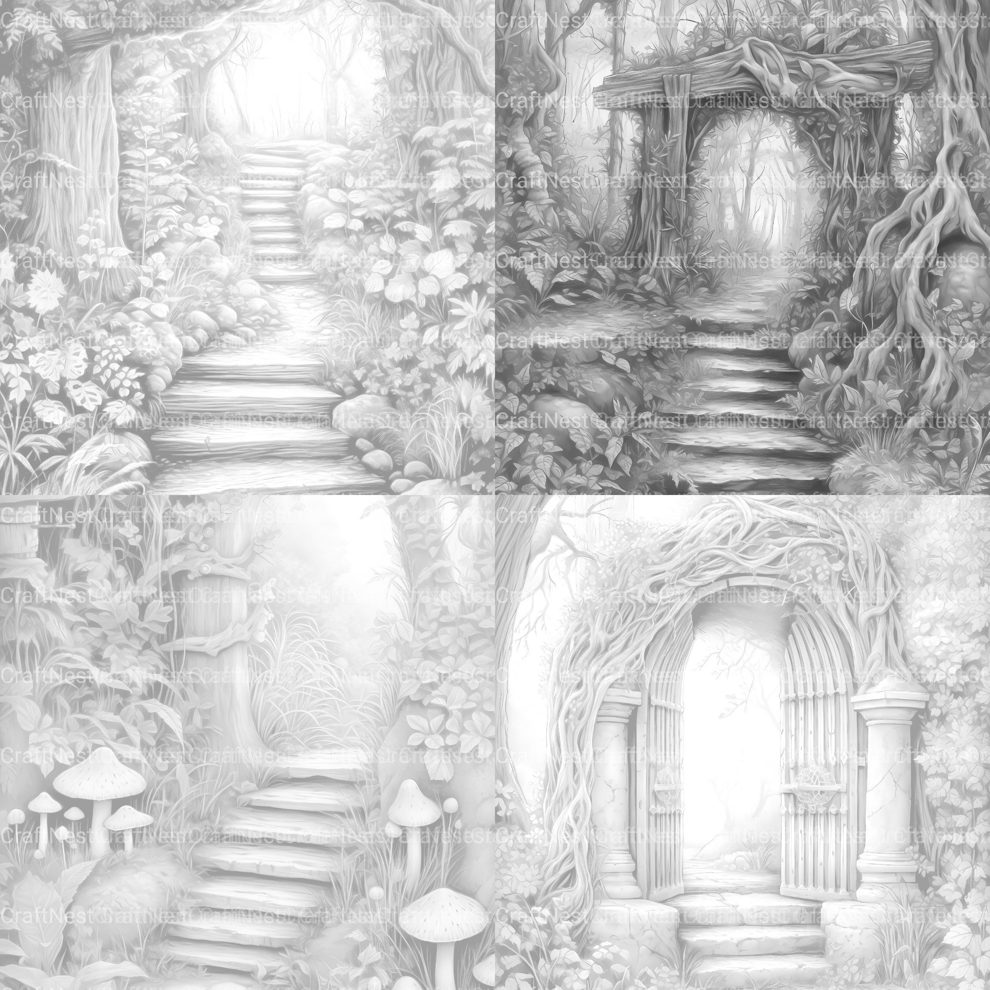 Forest Gate Coloring Book 2 - CraftNest - Digital Crafting and Art