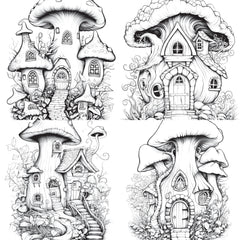 Fairy Houses Coloring Book - CraftNest - Digital Crafting and Art