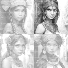 Aztec Woman Coloring Book - CraftNest - Digital Crafting and Art