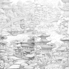 Japanese Garden Coloring Book - CraftNest - Digital Crafting and Art