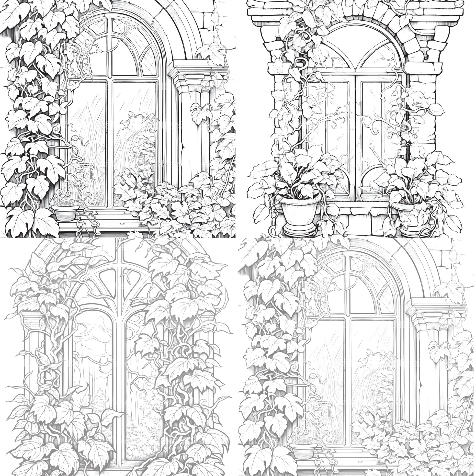 Blooming Window Coloring Book - CraftNest - Digital Crafting and Art