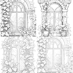 Blooming Window Coloring Book - CraftNest - Digital Crafting and Art