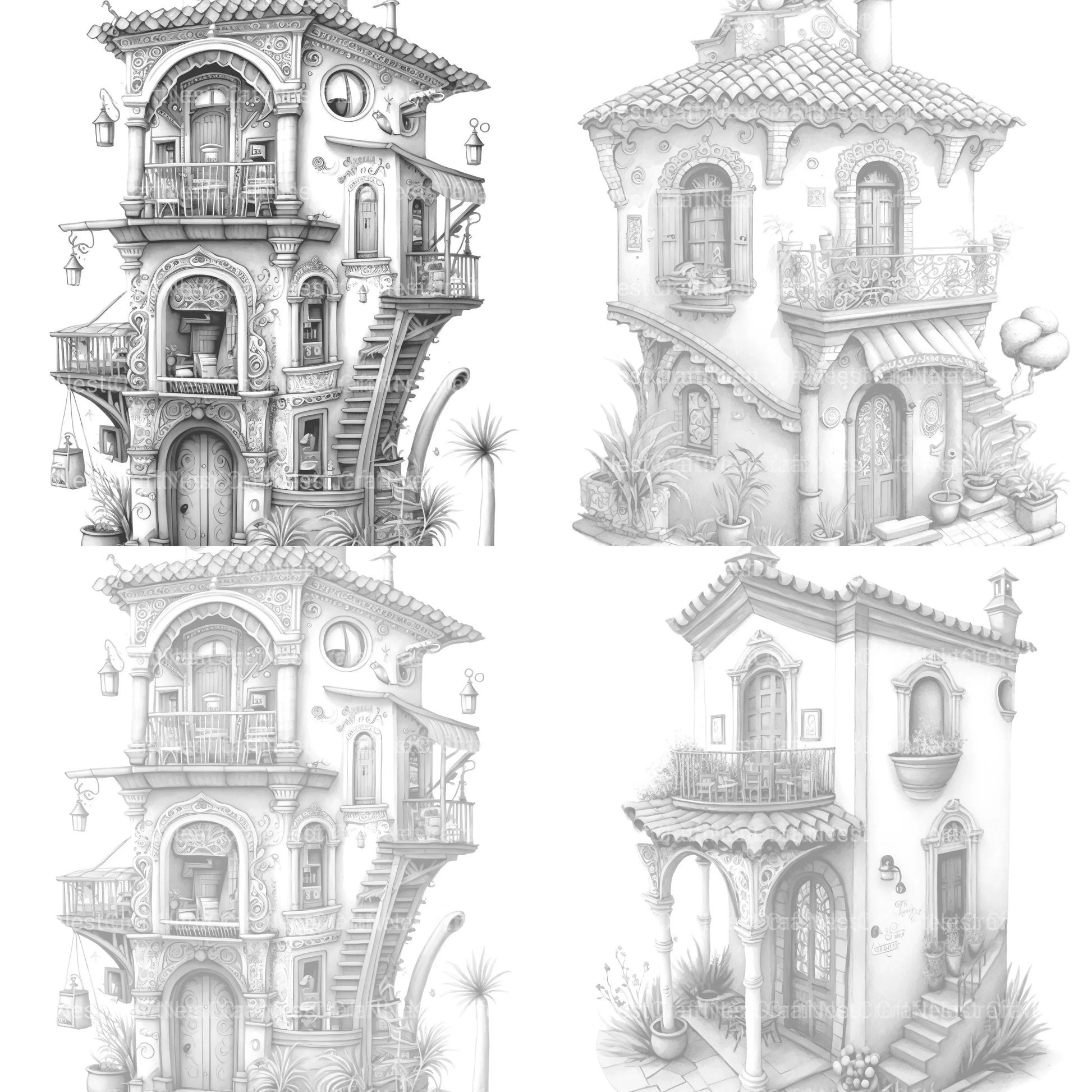 Mexican Tiny House Coloring Book - CraftNest - Digital Crafting and Art