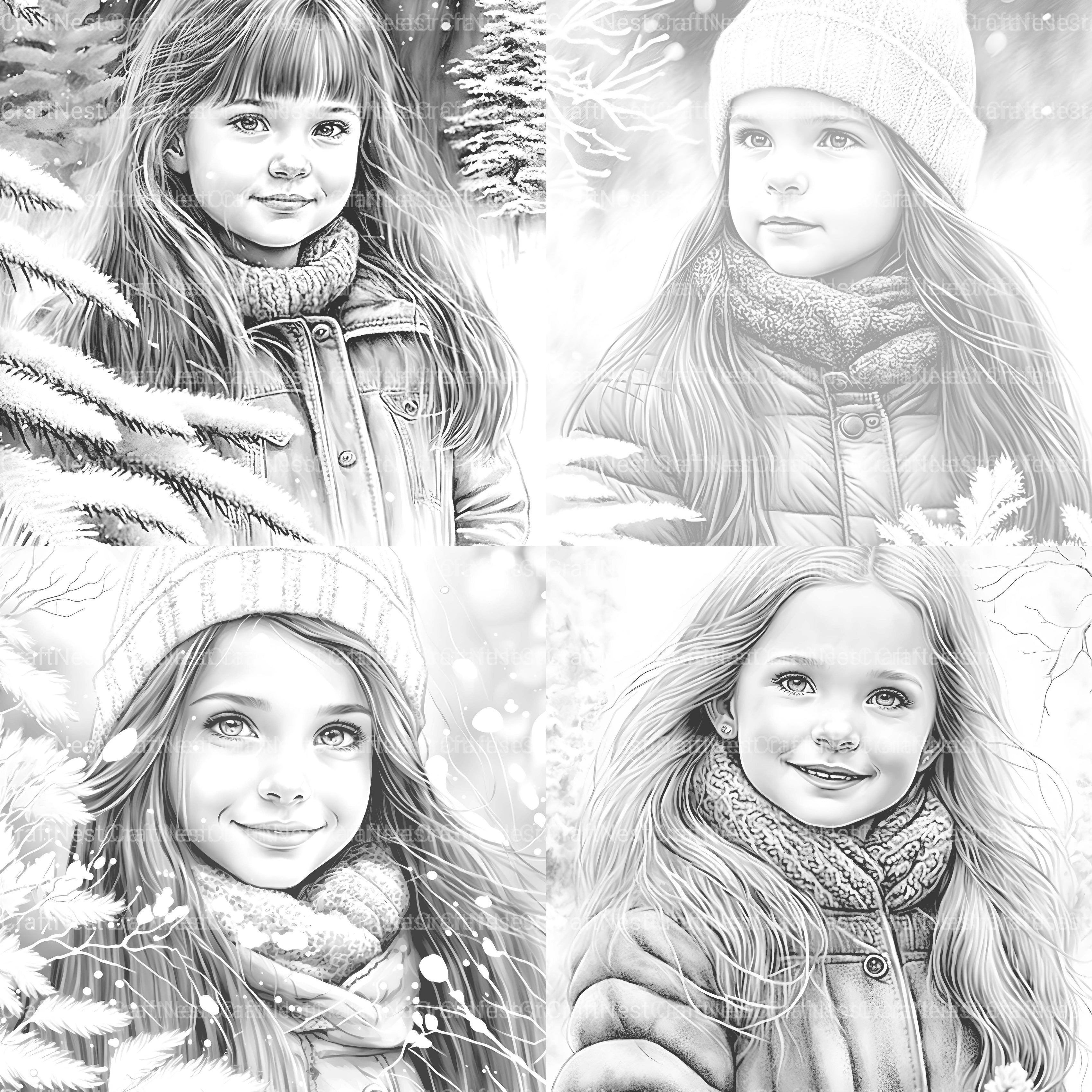 Winter Girl Coloring Book - CraftNest - Digital Crafting and Art