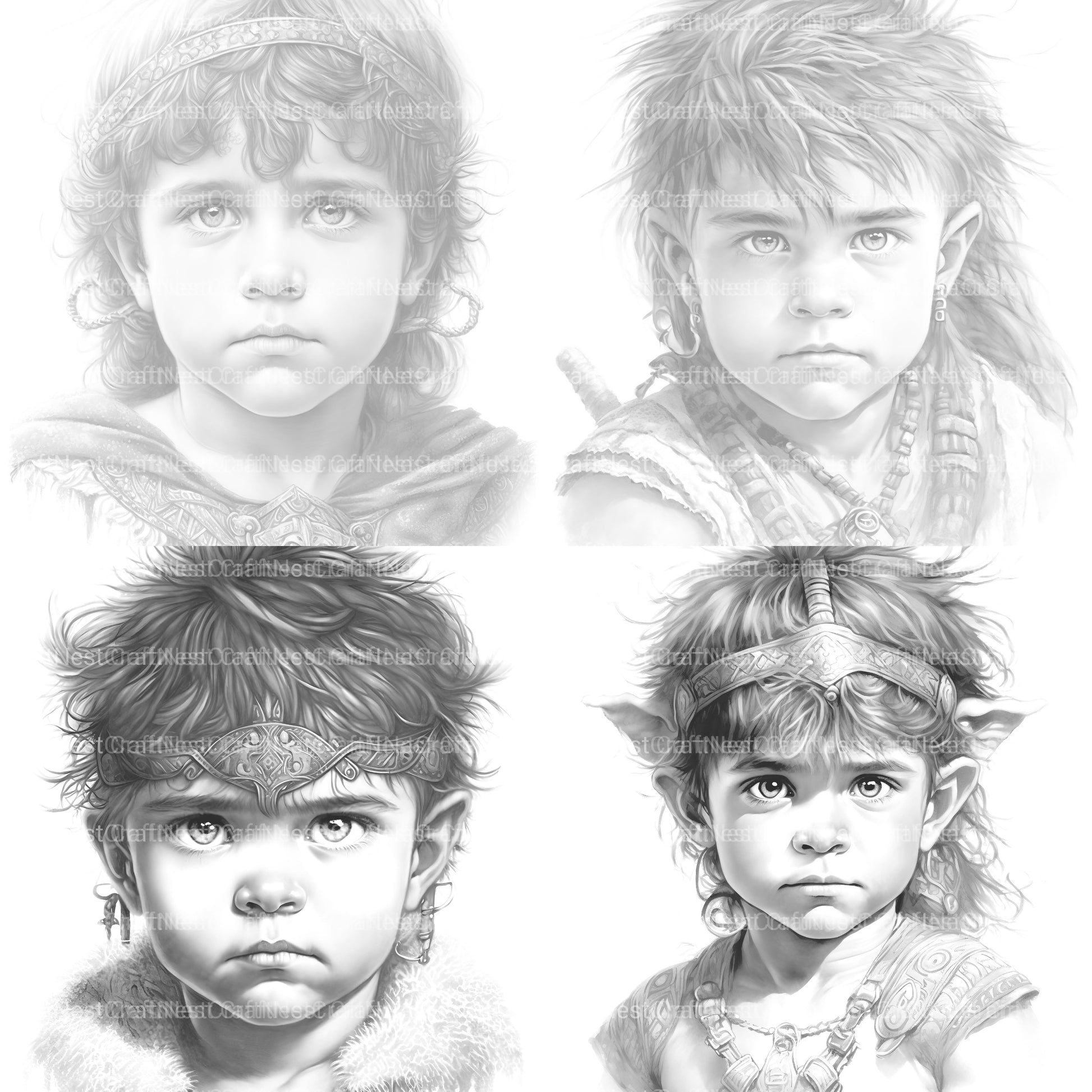 Babarian Girl Coloring Book - CraftNest - Digital Crafting and Art