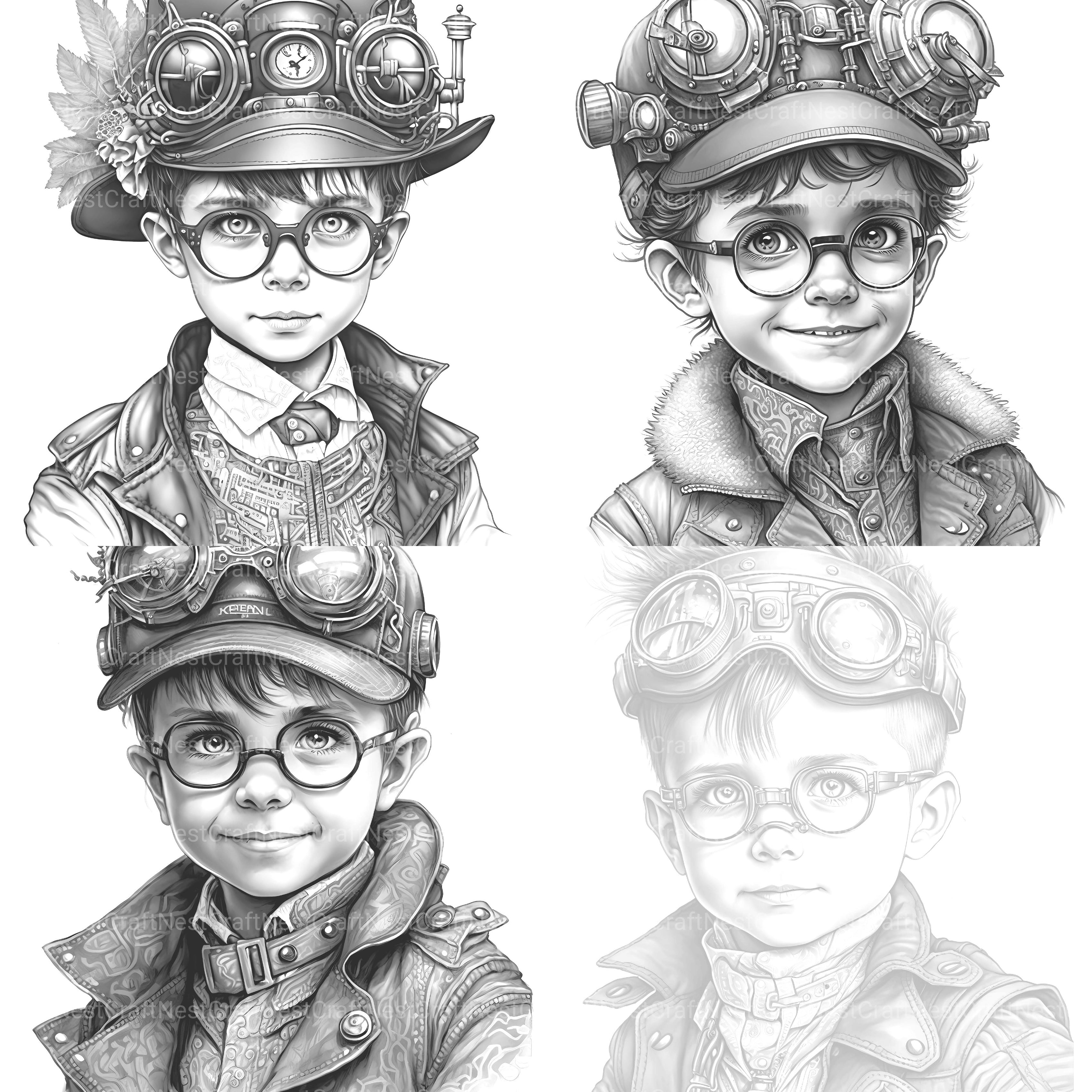Steampunk Girl Coloring Book - CraftNest - Digital Crafting and Art