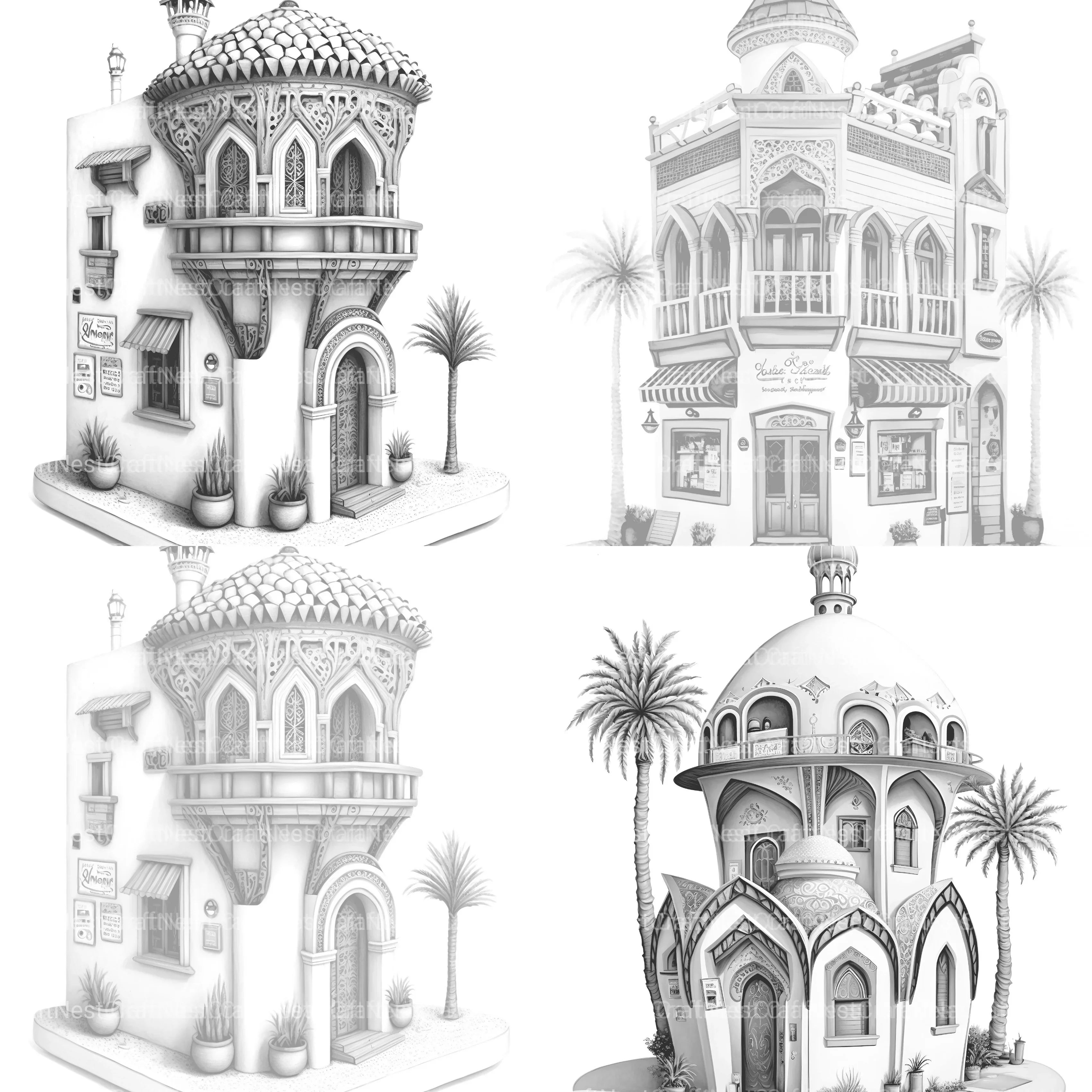 Dubai Tiny House Coloring Book - CraftNest - Digital Crafting and Art