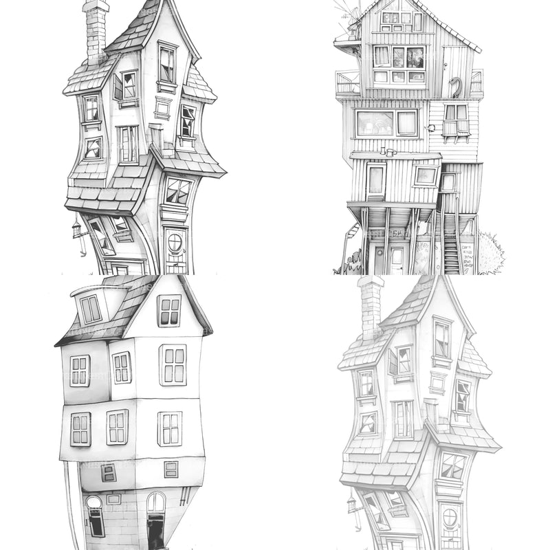 Contemporary Tiny House Coloring Book - CraftNest - Digital Crafting and Art