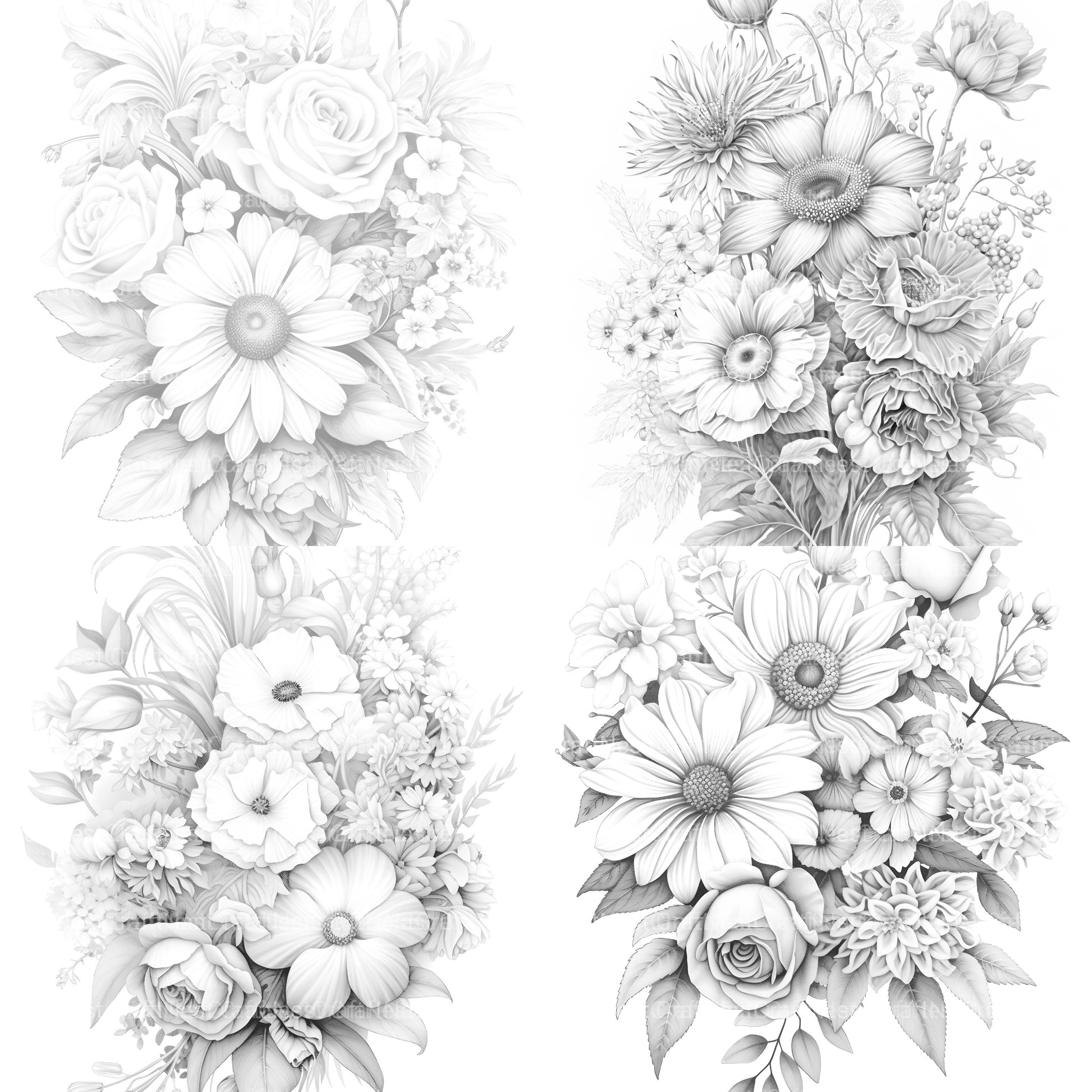 Flower Coloring Book 3 - CraftNest - Digital Crafting and Art