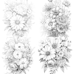 Flower Coloring Book 3 - CraftNest - Digital Crafting and Art