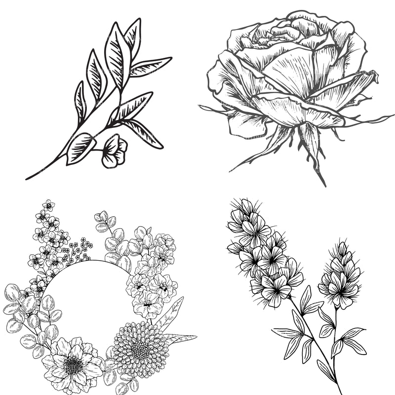 Floral Coloring Book - CraftNest - Digital Crafting and Art