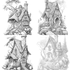 Stone Fairy House Coloring Book - CraftNest - Digital Crafting and Art