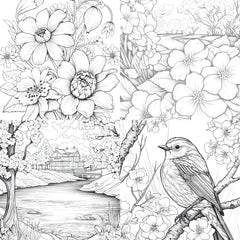 Springtime Garden Coloring Book - CraftNest - Digital Crafting and Art