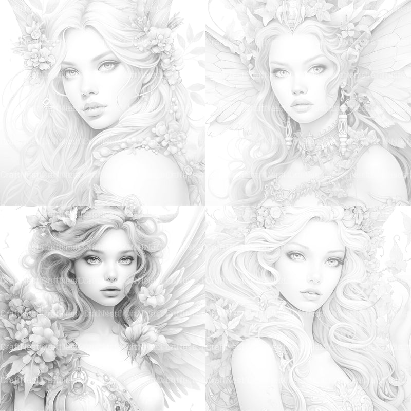 Beautiful Fairy Coloring Book - CraftNest - Digital Crafting and Art