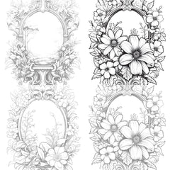 Blooming Mirror Coloring Book - CraftNest - Digital Crafting and Art