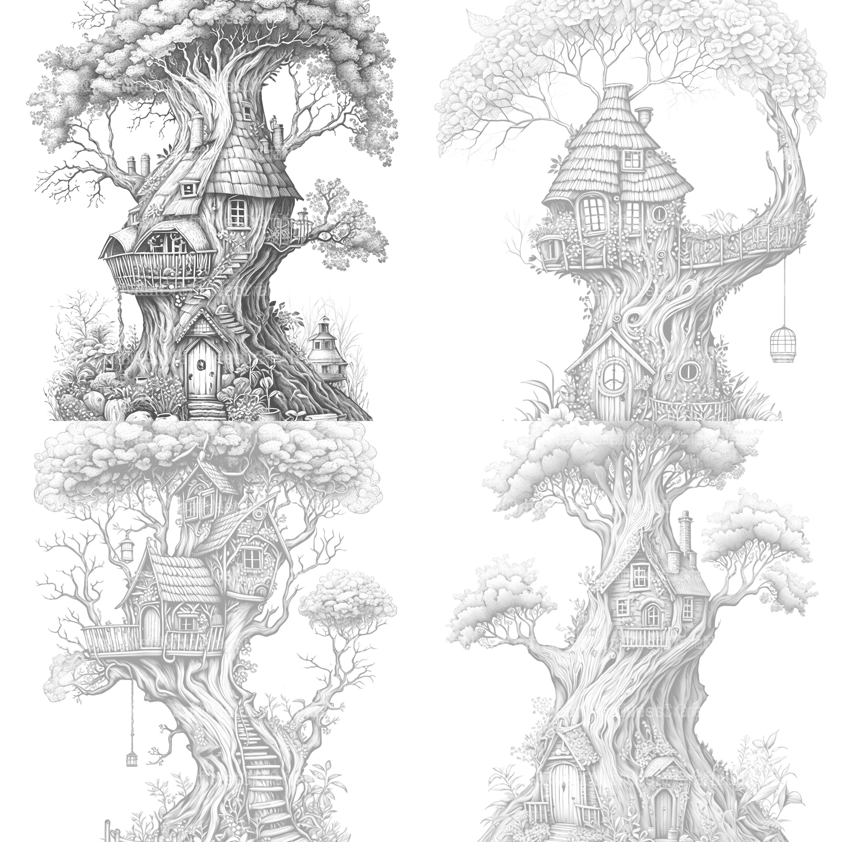 Treehouse Coloring Book 3 - CraftNest - Digital Crafting and Art