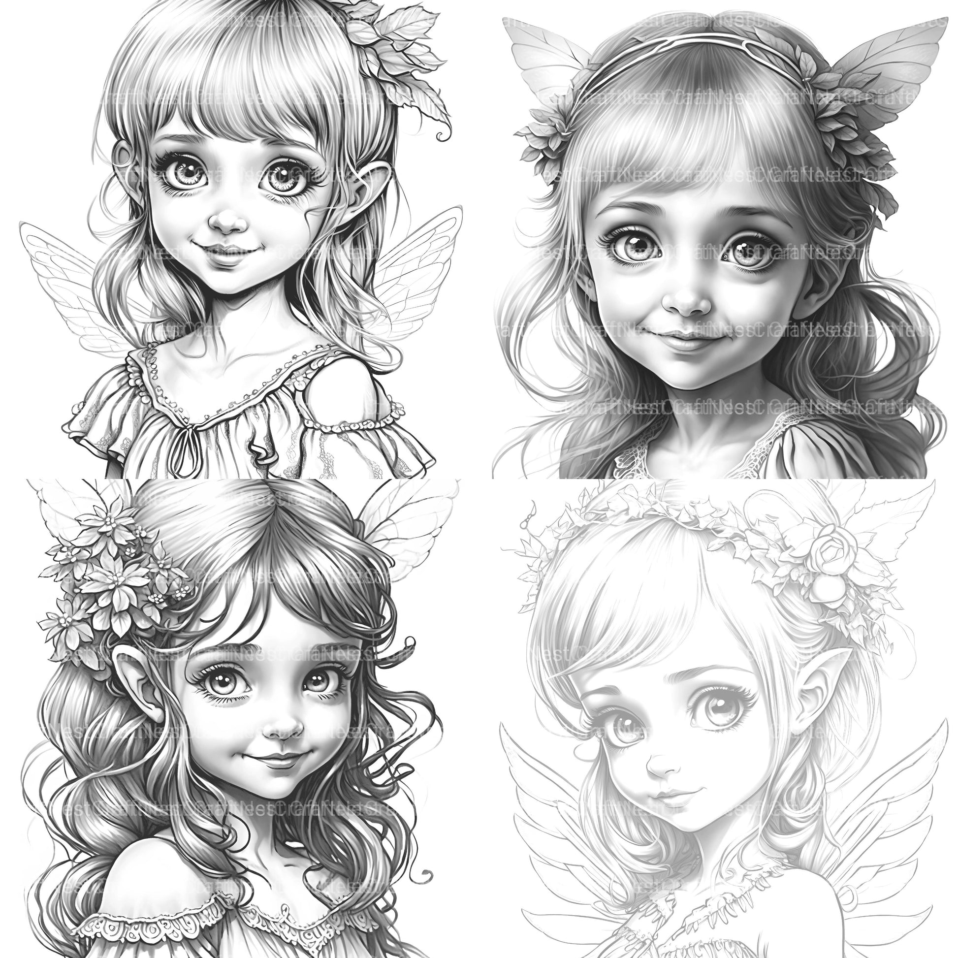 Flower Princess Coloring Book - CraftNest - Digital Crafting and Art